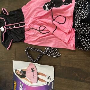 Sock Hop Sweetie poodle skirt Halloween costume large 10-12 dress skirt &  scarf